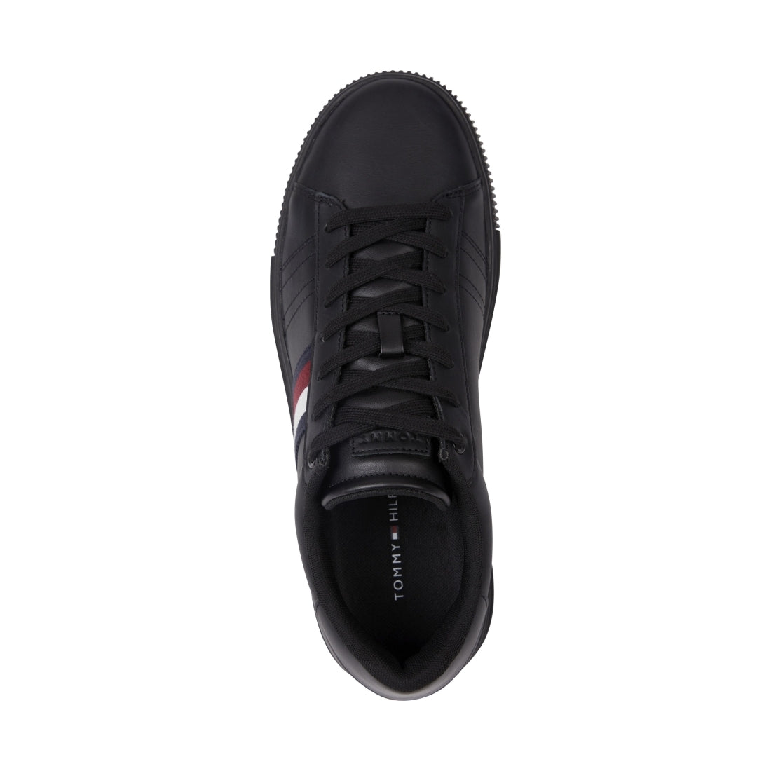 Tommy Hilfiger mens black supercup sport shoe | Vilbury London