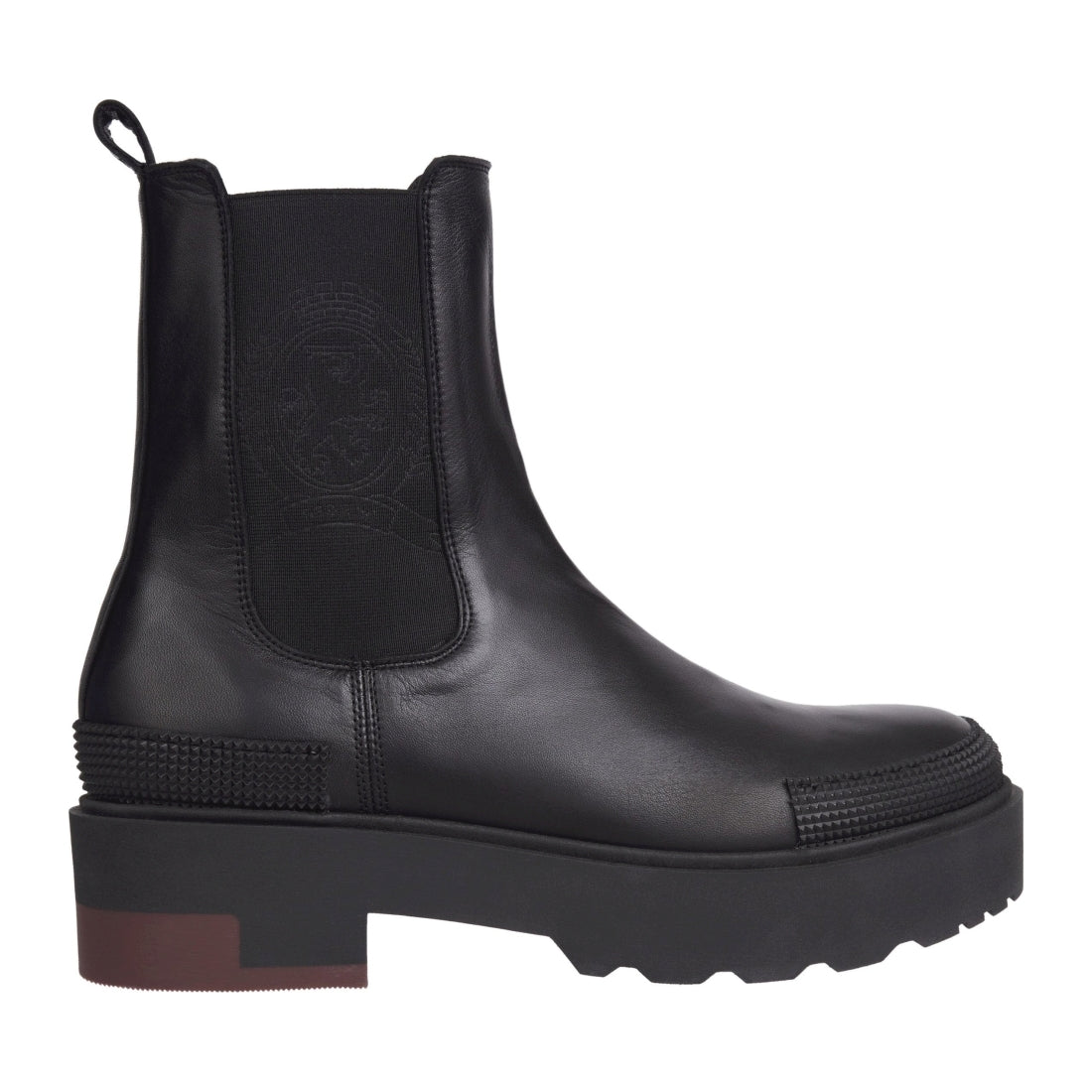 Tommy Hilfiger mens black solid boot | Vilbury London