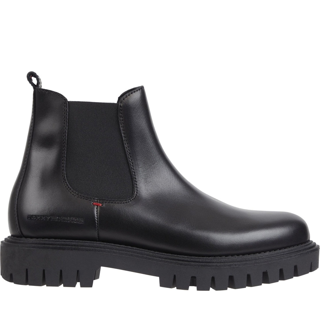 Tommy Hilfiger mens black premium casual chunky booties | Vilbury London