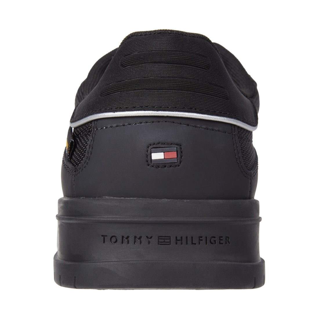 Tommy Hilfiger mens triple black supercup cordura sport shoe | Vilbury London