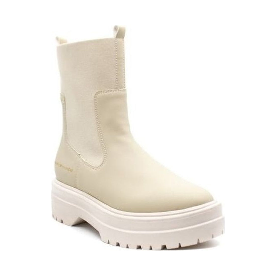 Tommy Hilfiger womens classic beige feminine seasonal utility boot | Vilbury London