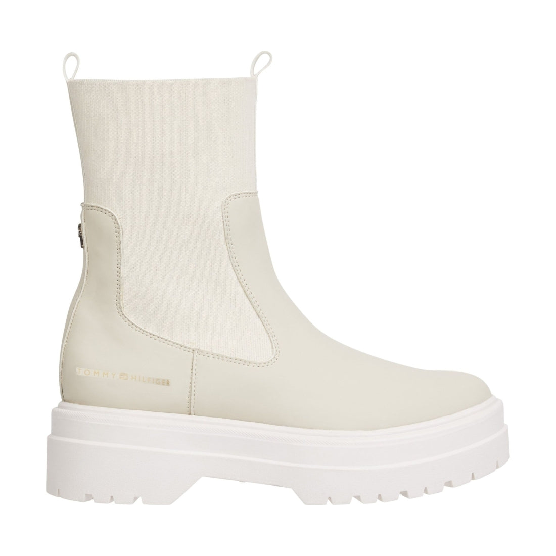 Tommy Hilfiger womens classic beige feminine seasonal utility boot | Vilbury London