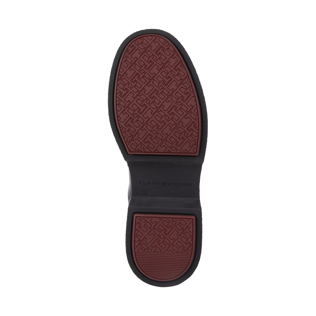 Tommy Hilfiger womens black hardware loafer boot | Vilbury London