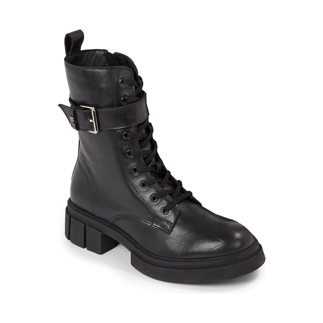 Tommy Hilfiger womens black cool feminine bikerboot | Vilbury London