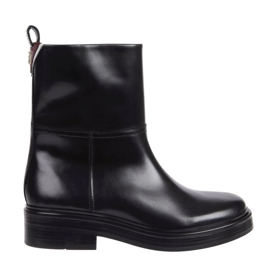 Tommy Hilfiger womens black cool elevated ankle bootie | Vilbury London