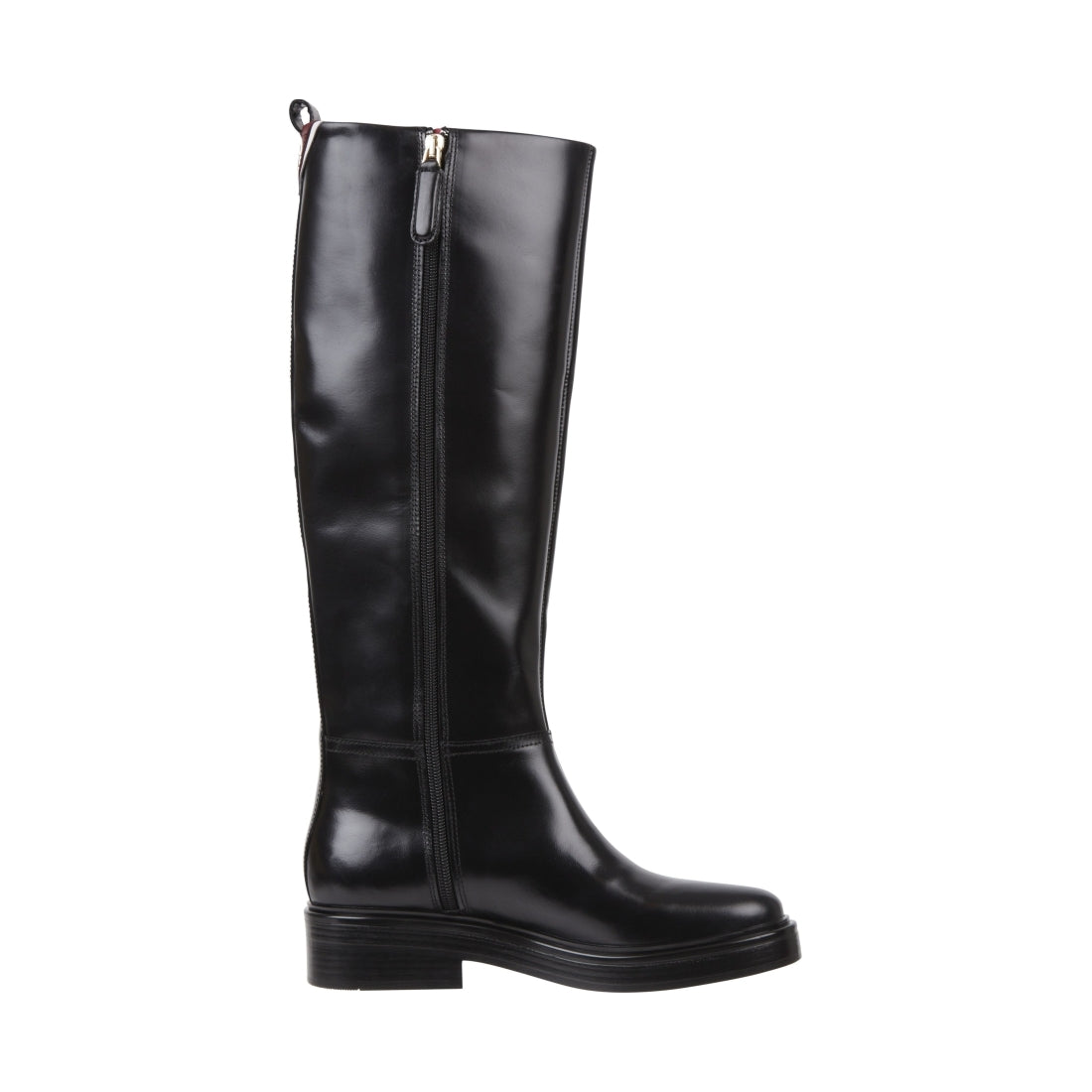 Tommy Hilfiger womens black cool elevated longboot | Vilbury London