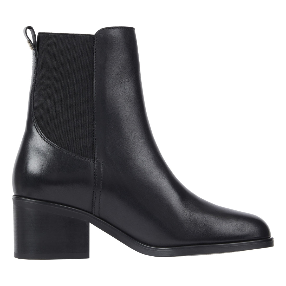 Tommy Hilfiger womens black essential chelsea thermo boot | Vilbury London