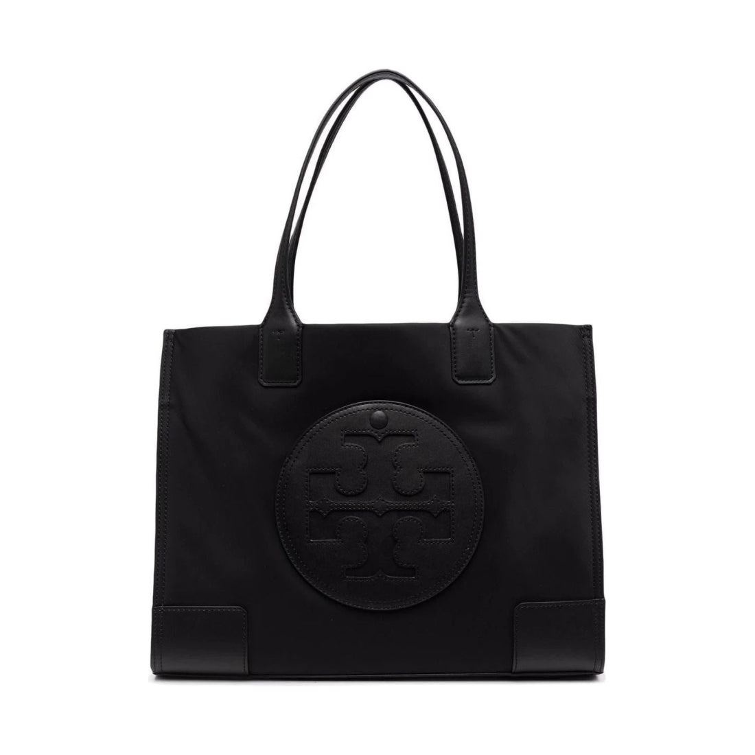 Tory Burch womens black ella small tote | Vilbury London