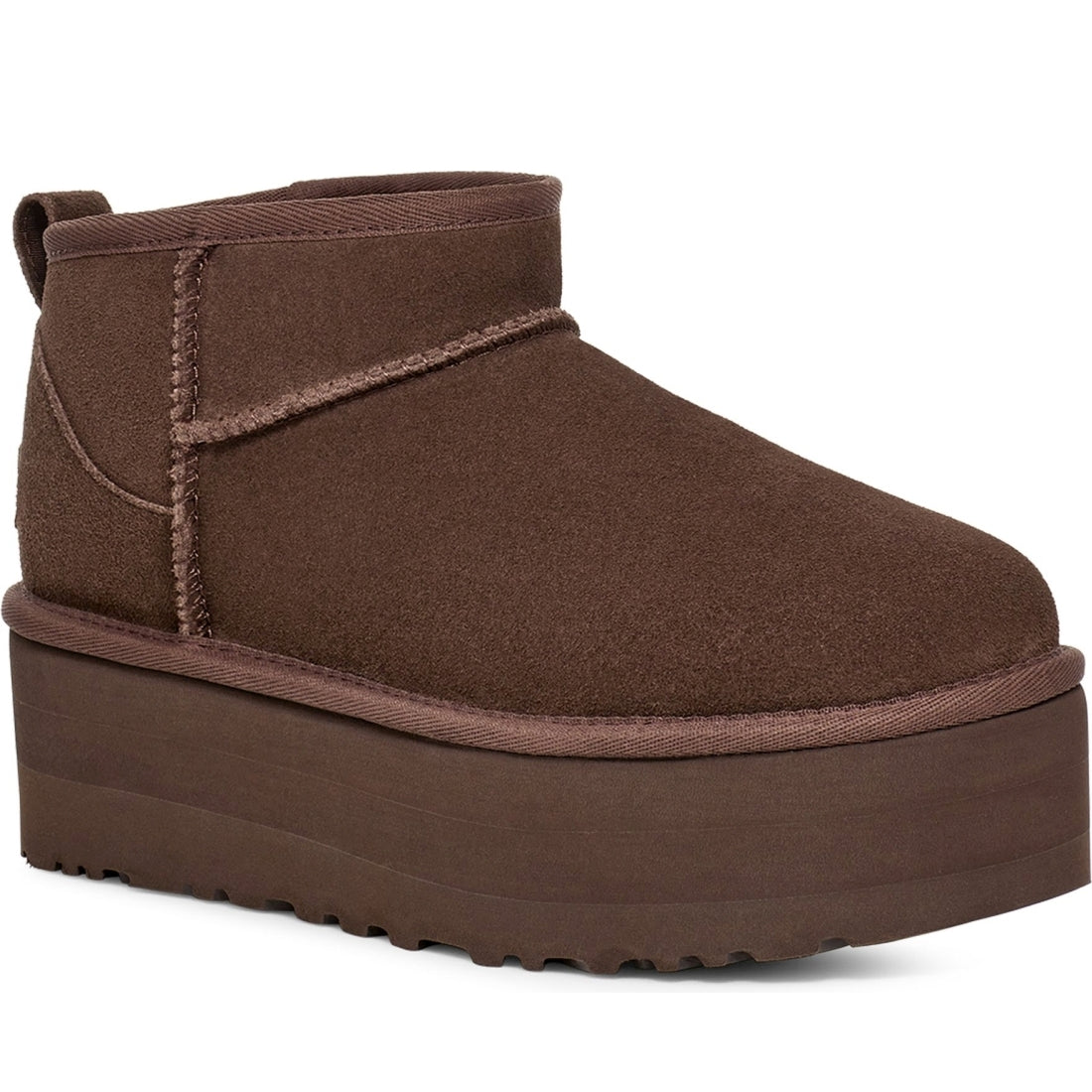 UGG womens burnt cedar classic ultra mini booties | Vilbury London