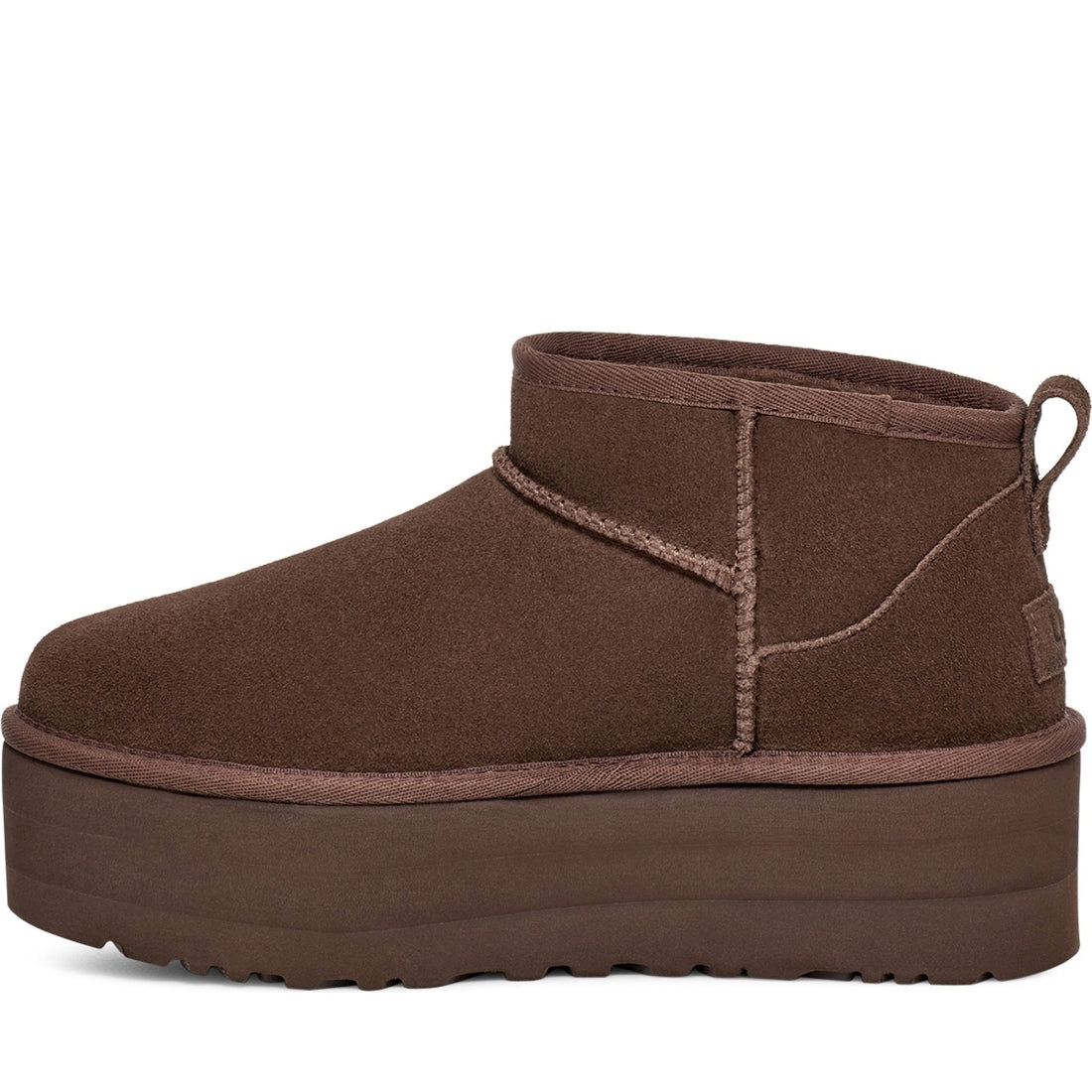 UGG womens burnt cedar classic ultra mini booties | Vilbury London