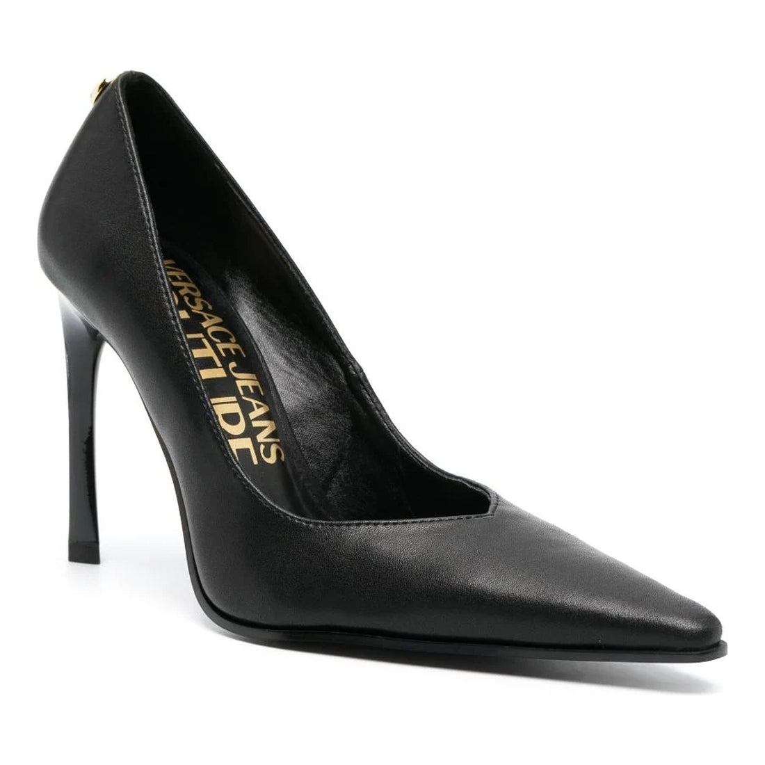 Versace Jeans Couture womens black sadie decollete shoes | Vilbury London