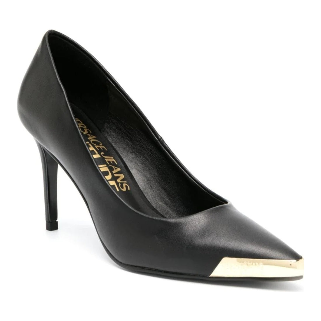Versace Jeans Couture womens black scarlett decollete shoes | Vilbury London