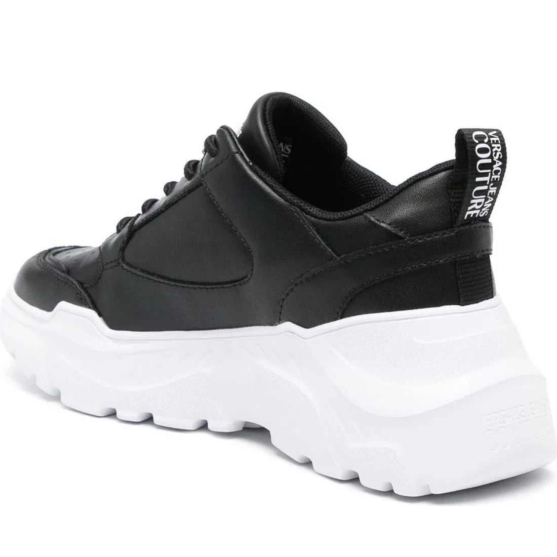 Versace Jeans Couture womens black speedtrack sneakers | Vilbury London