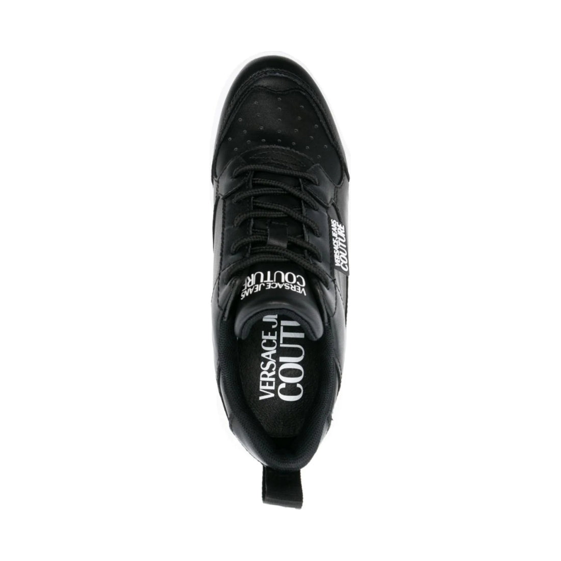 Versace Jeans Couture womens black speedtrack sneakers | Vilbury London