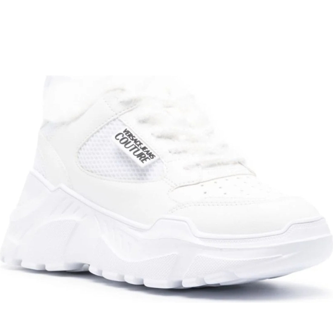 Versace Jeans Couture womens white speedtrack sneakers | Vilbury London