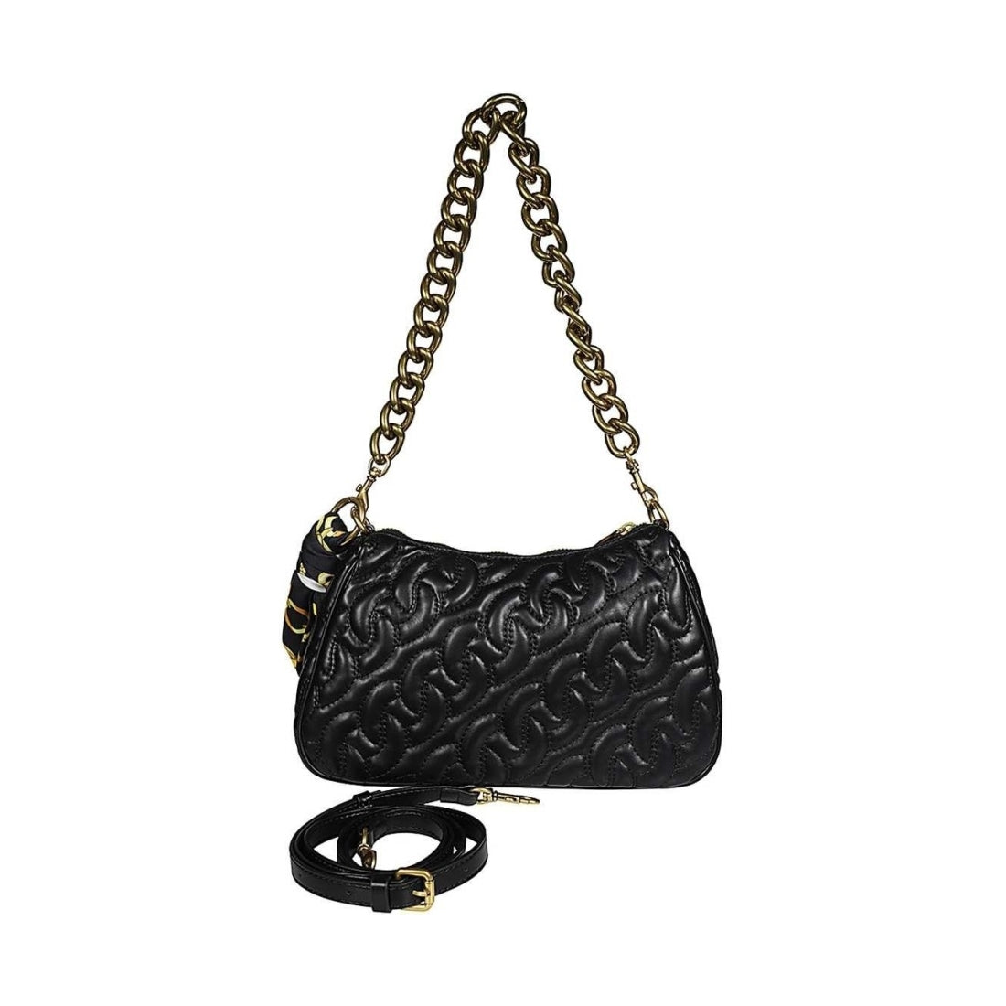 Versace Jeans Couture womens black thelma soft hobo bag | Vilbury London