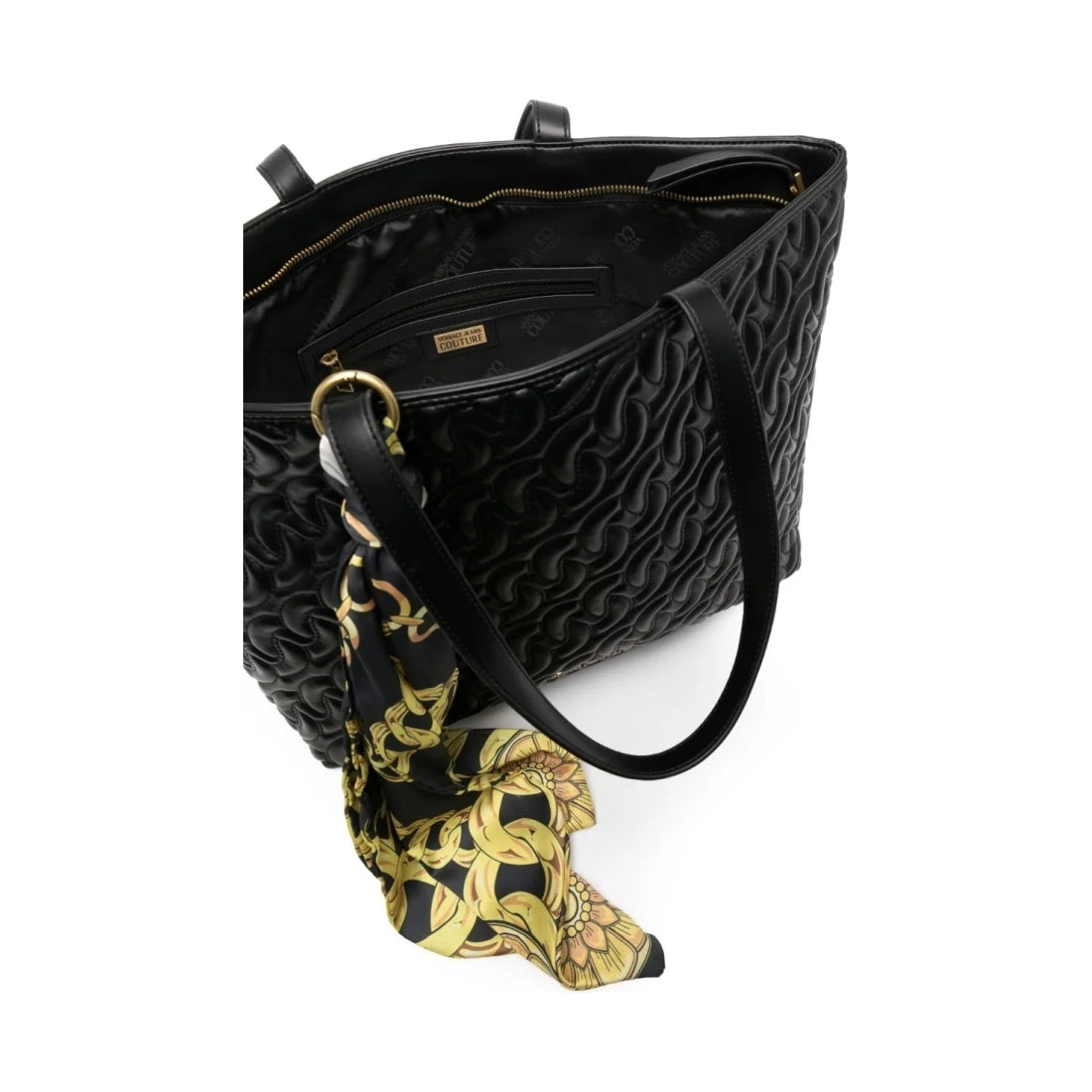 Versace Jeans Couture womens black thelma soft shopping bag | Vilbury London