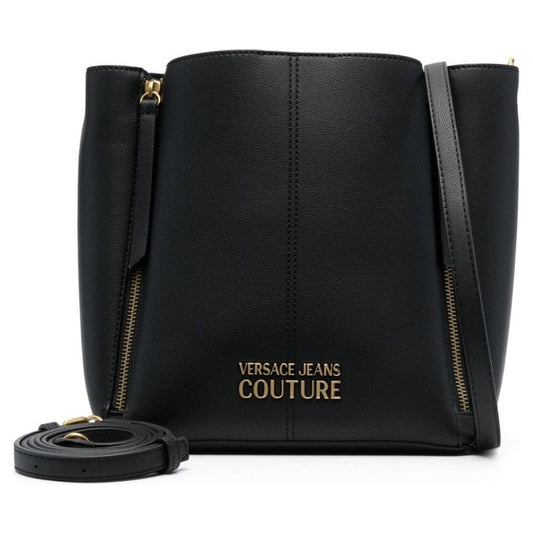 Versace Jeans Couture womens black zipper tote bag | Vilbury London
