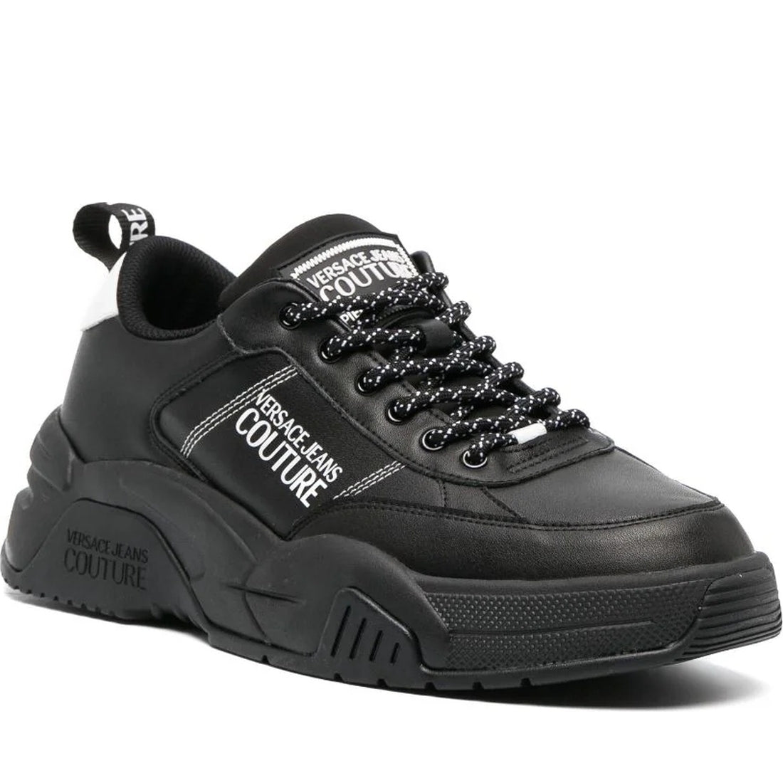 Versace Jeans Couture mens black stargaze sneakers | Vilbury London