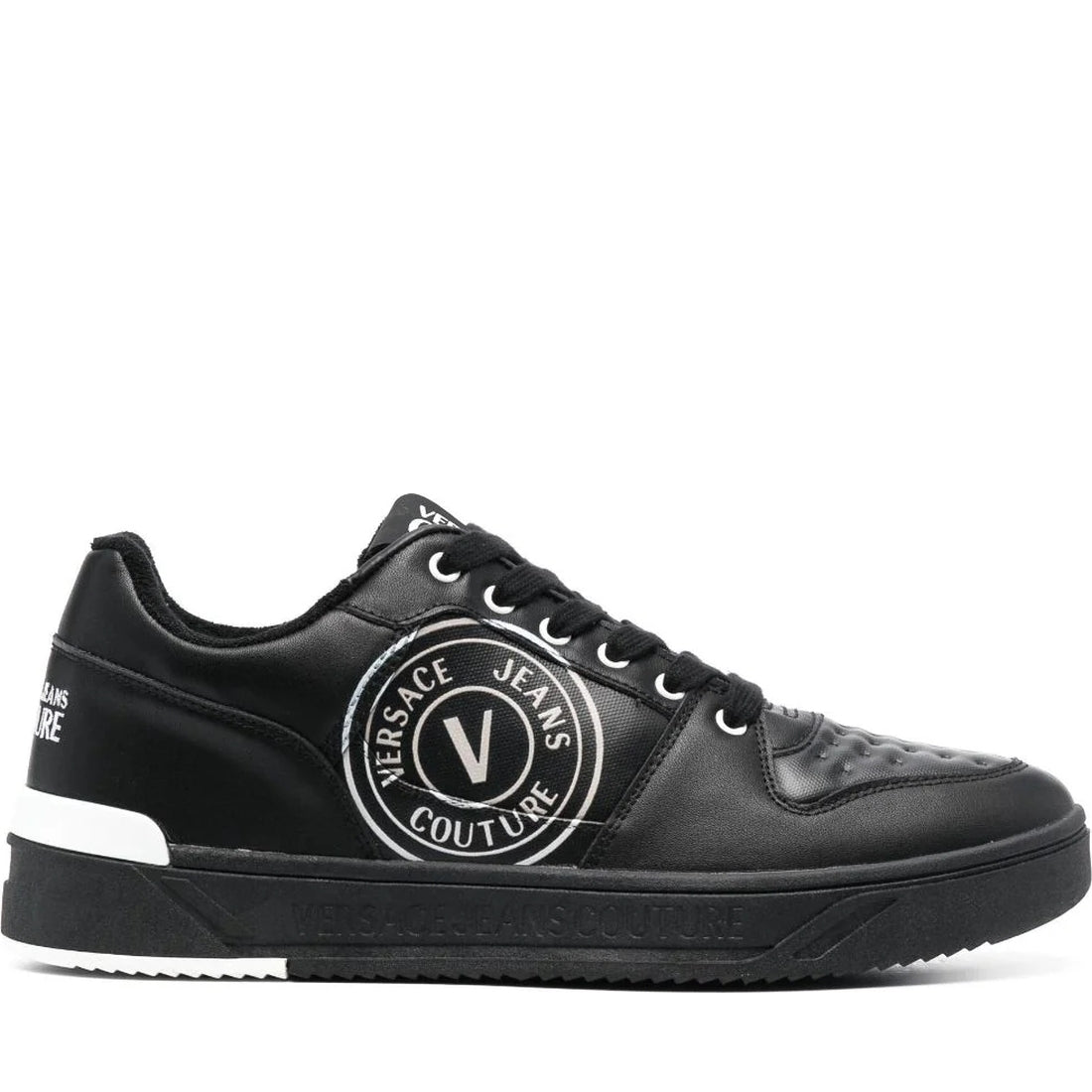 Versace Jeans Couture mens black stargaze sneakers | Vilbury London