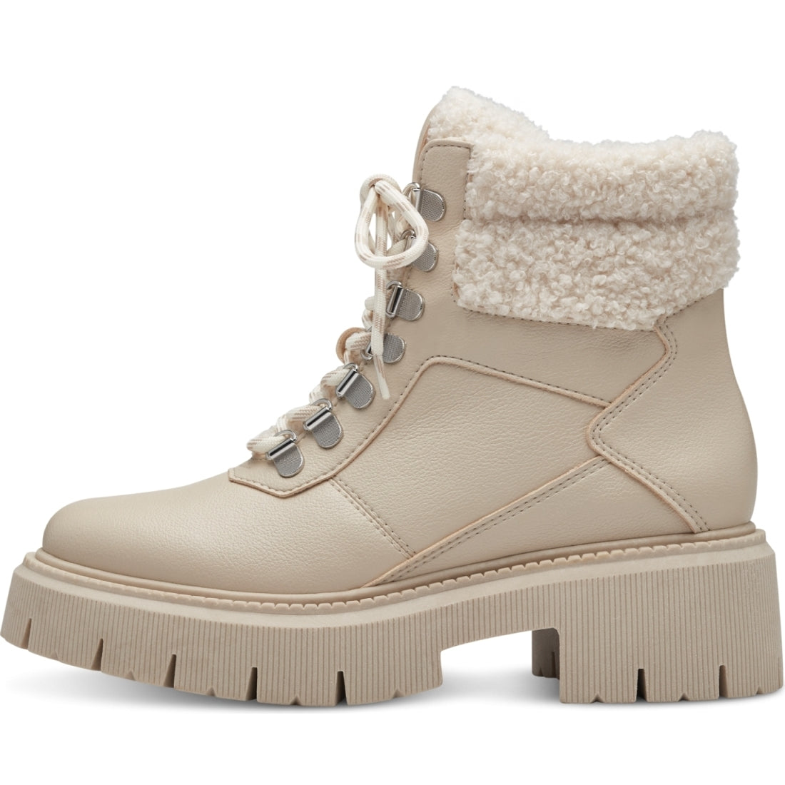 Marco Tozzi womens cream toria booties | Vilbury London