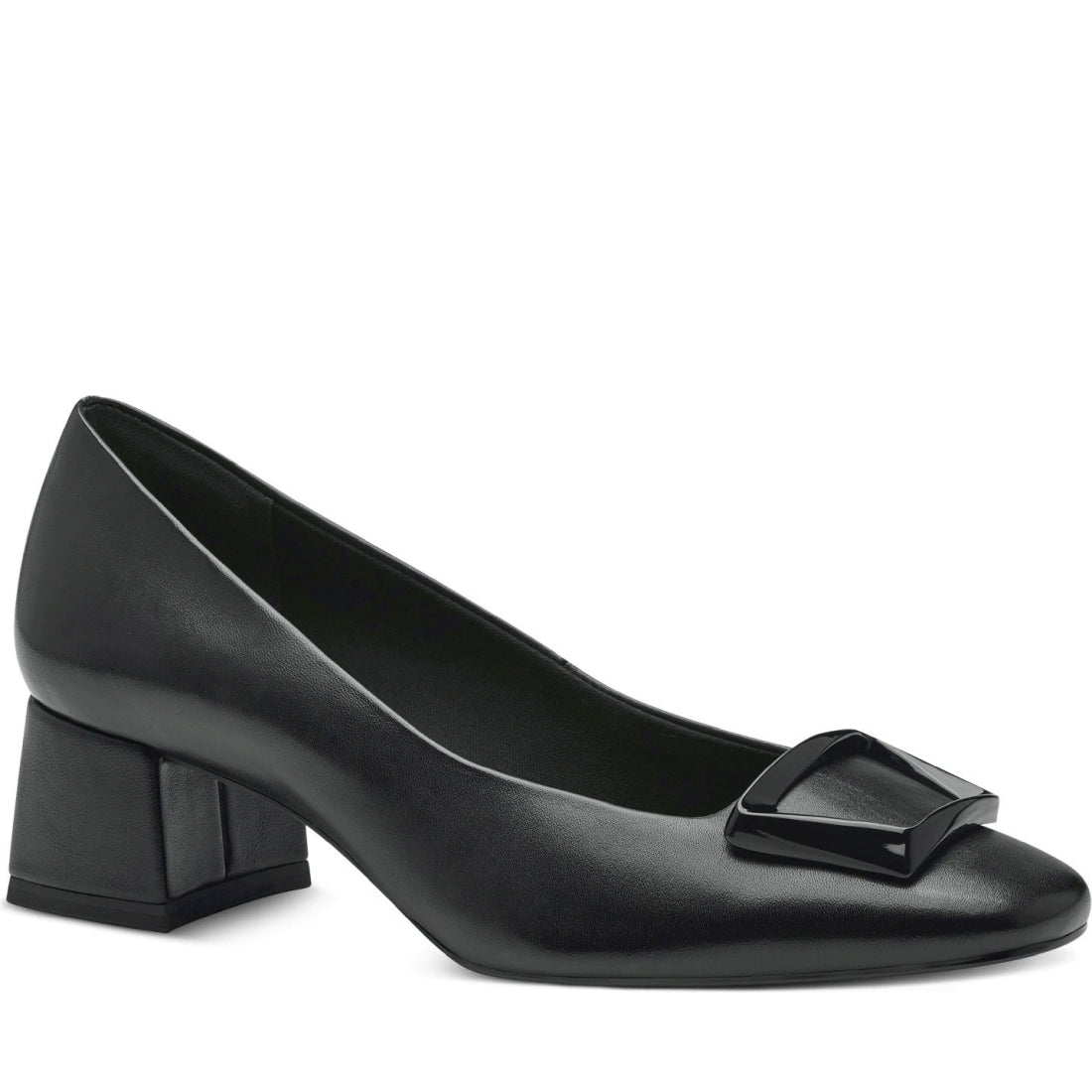 Tamaris womens black elegant closed pumps | Vilbury London