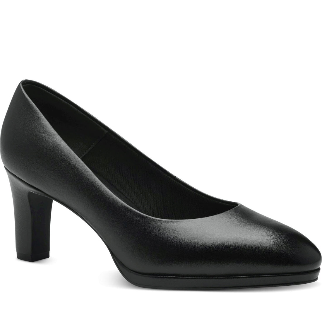 Tamaris womens black elegant closed pumps | Vilbury London