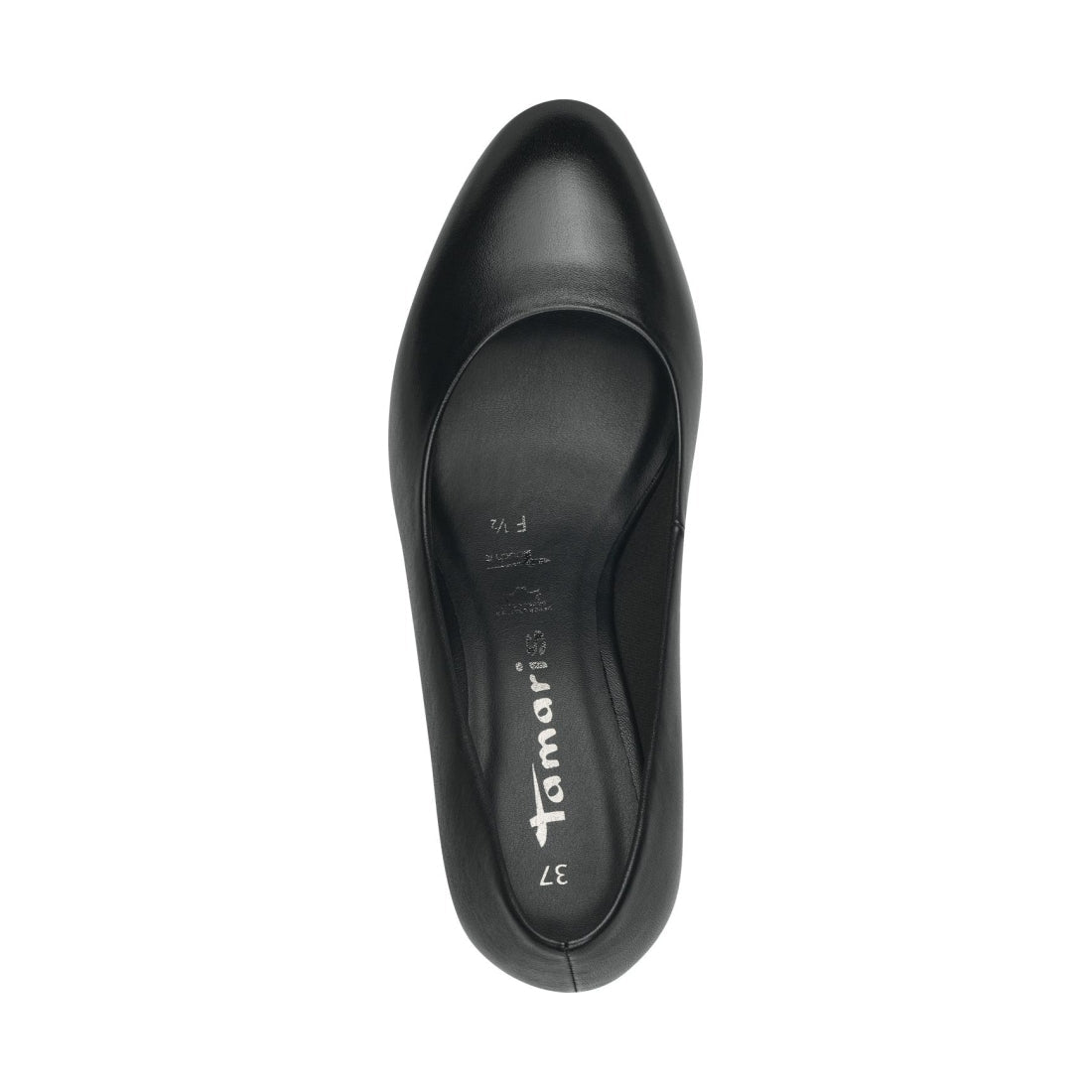 Tamaris womens black elegant closed pumps | Vilbury London