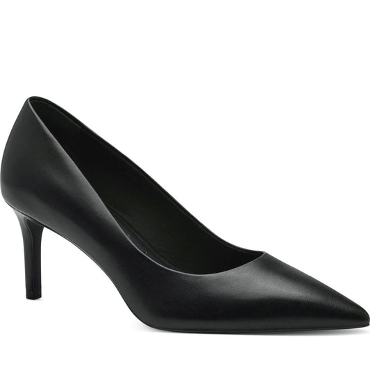 Tamaris womens black elegant closed pumps | Vilbury London