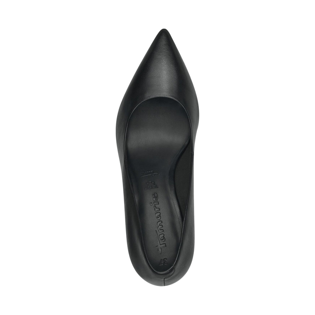 Tamaris womens black elegant closed pumps | Vilbury London