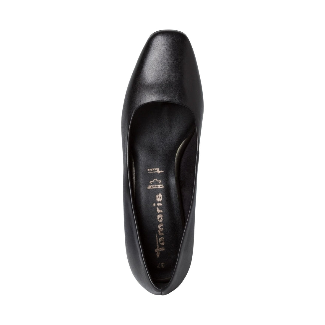 Tamaris womens black elegant closed pumps | Vilbury London