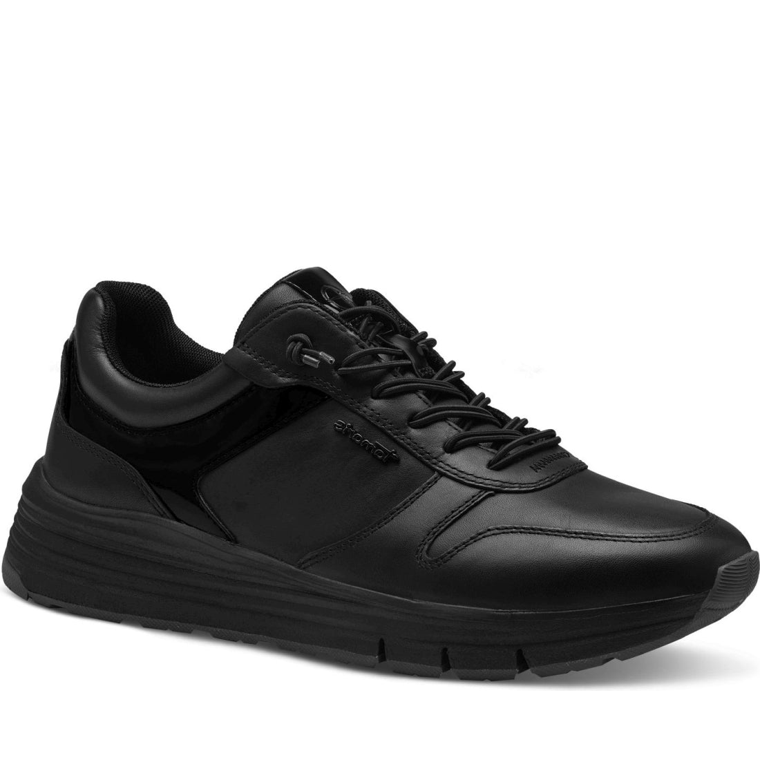 Tamaris womens black casual closed sport shoe | Vilbury London