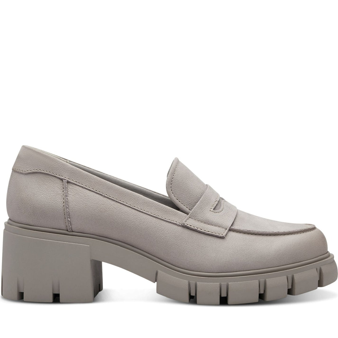 Tamaris womens grey casual closed loafers | Vilbury London