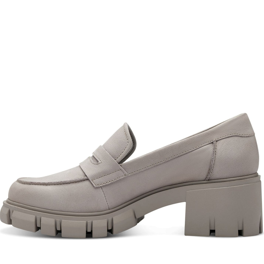 Tamaris womens grey casual closed loafers | Vilbury London