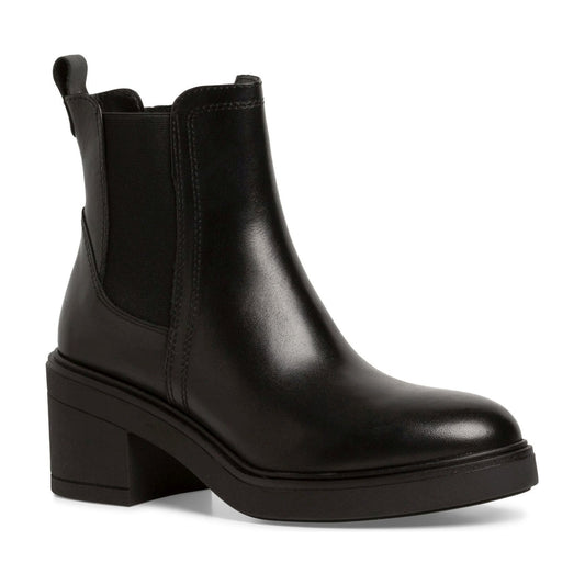 Tamaris womens black casual closed booties | Vilbury London