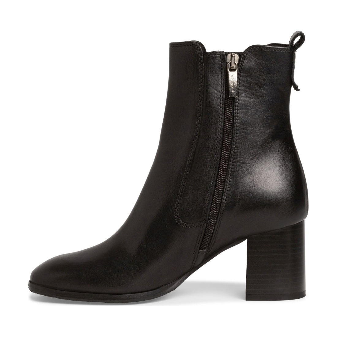 Tamaris womens black elegant closed booties | Vilbury London