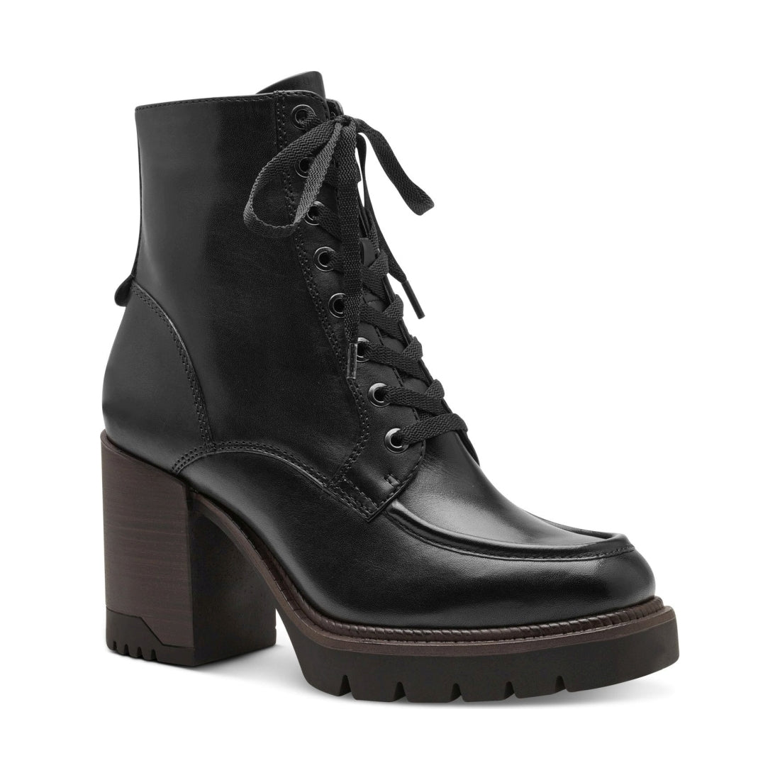 Tamaris womens black casual closed booties | Vilbury London