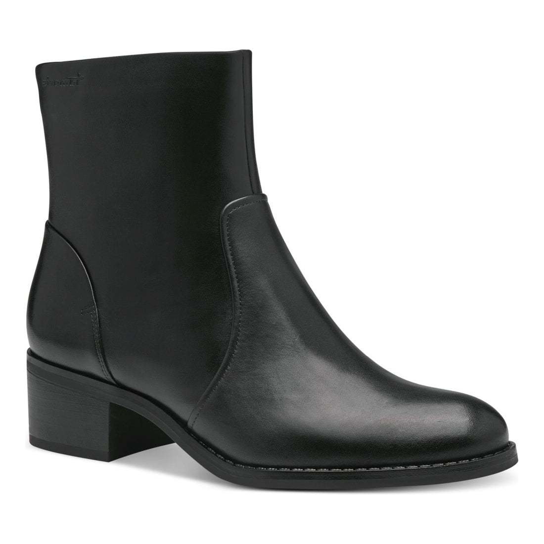 Tamaris womens black elegant closed booties | Vilbury London