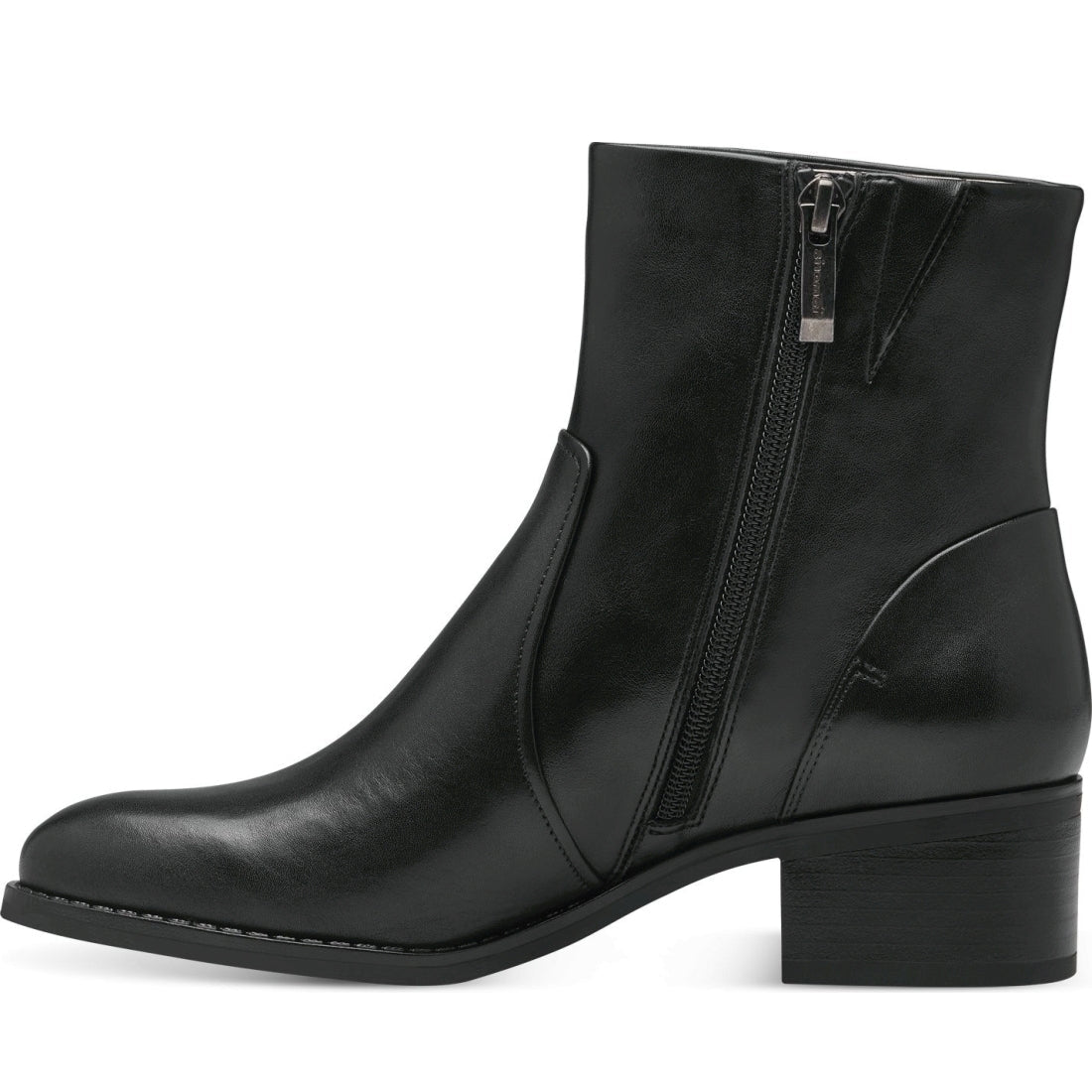 Tamaris womens black elegant closed booties | Vilbury London