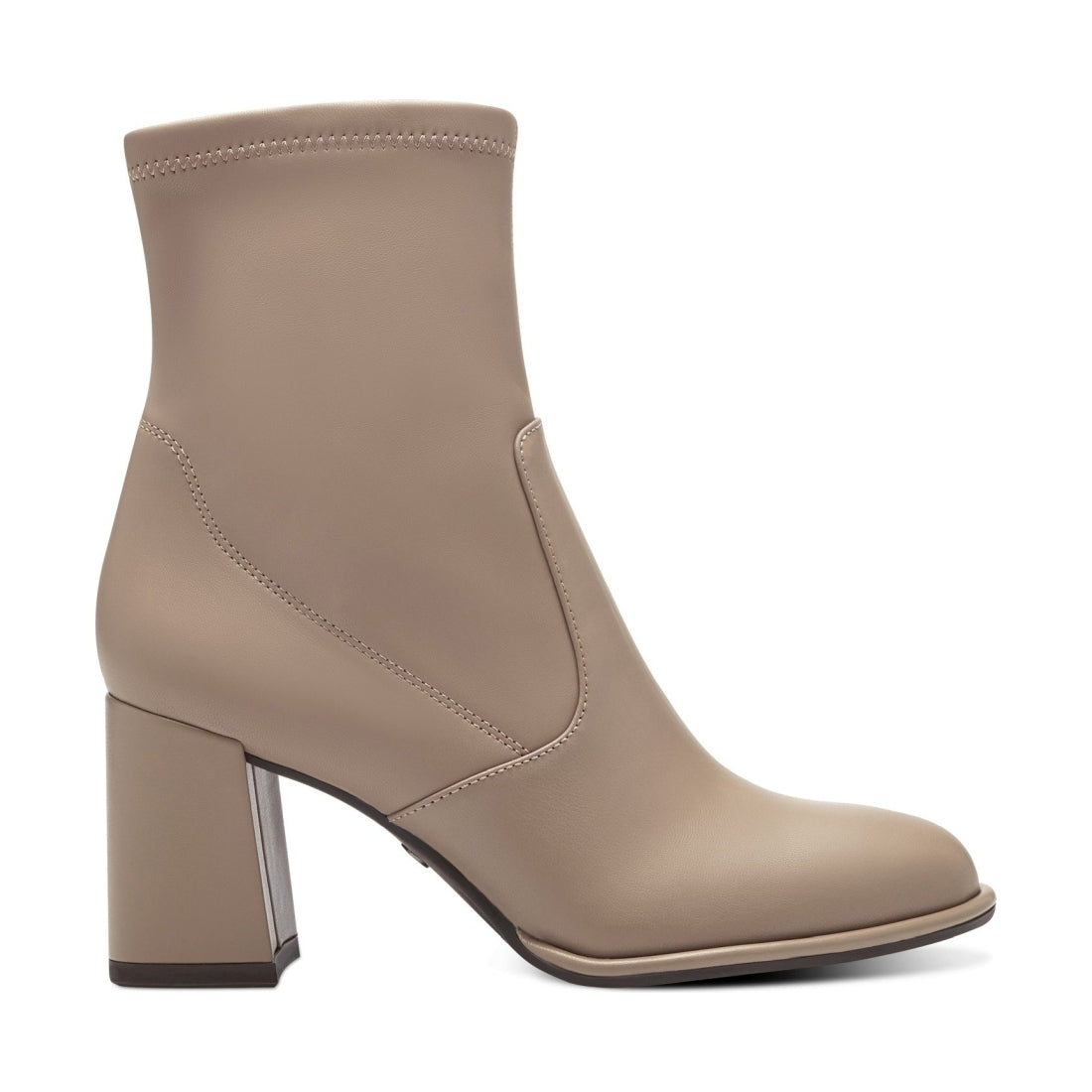 Tamaris womens taupe elegant closed booties | Vilbury London