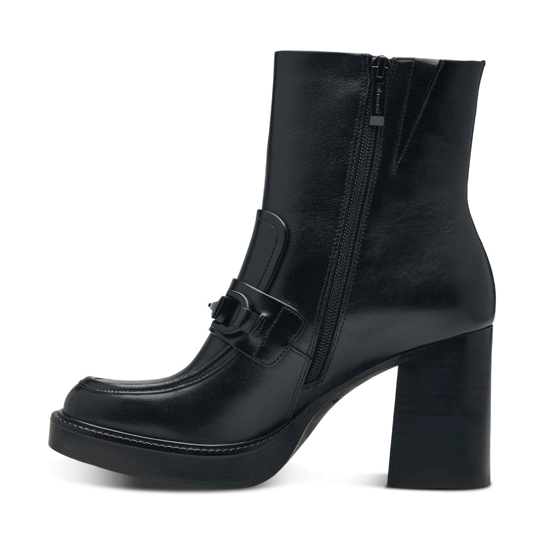 Tamaris womens black elegant closed booties | Vilbury London