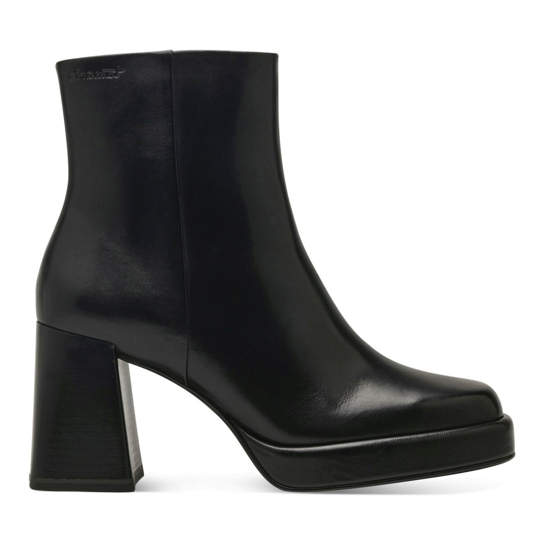 Tamaris womens black elegant closed booties | Vilbury London