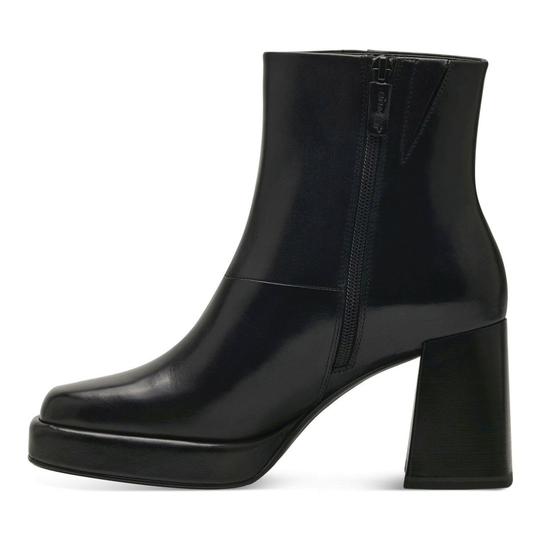 Tamaris womens black elegant closed booties | Vilbury London