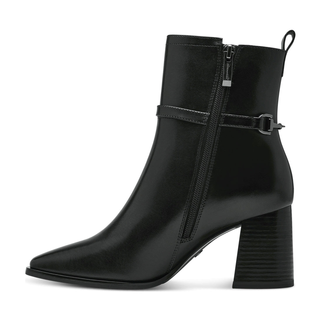 Tamaris womens black elegant closed booties | Vilbury London