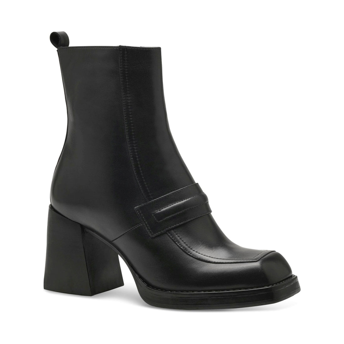 Tamaris womens black elegant closed booties | Vilbury London