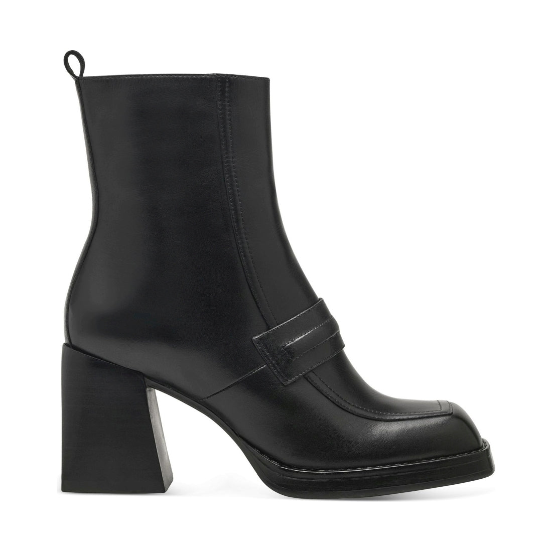 Tamaris womens black elegant closed booties | Vilbury London