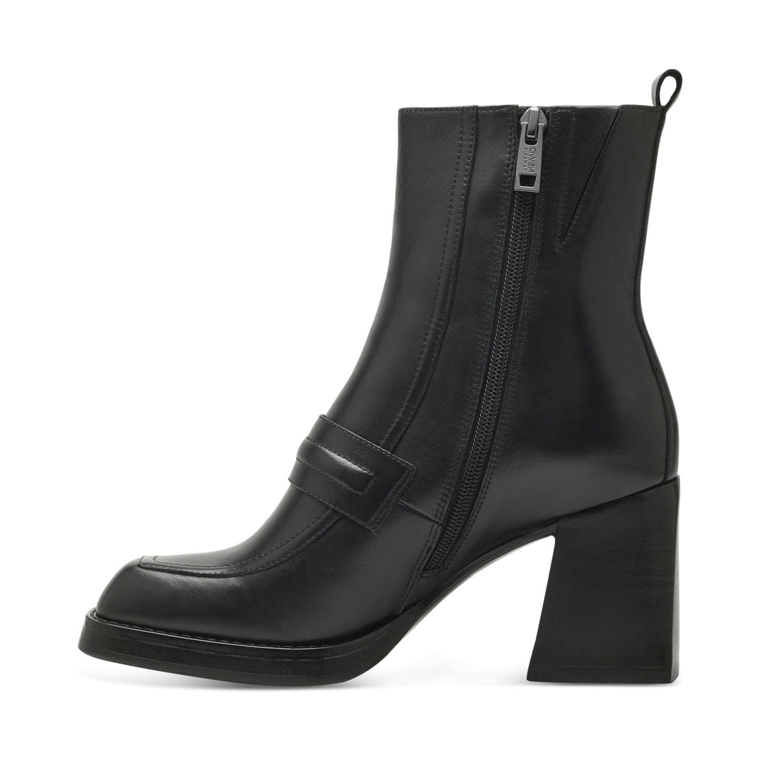 Tamaris womens black elegant closed booties | Vilbury London