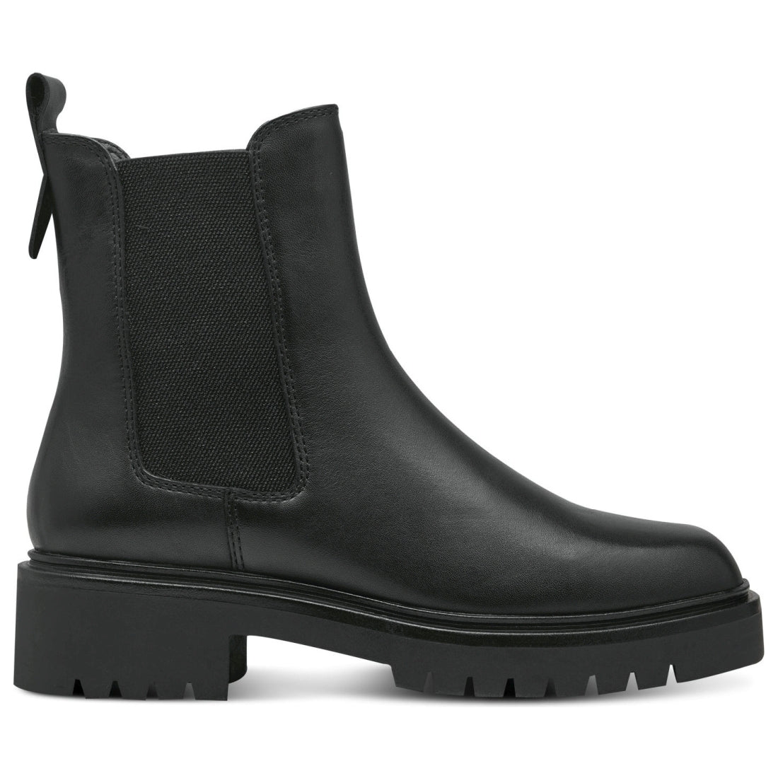 Tamaris womens black casual closed booties | Vilbury London