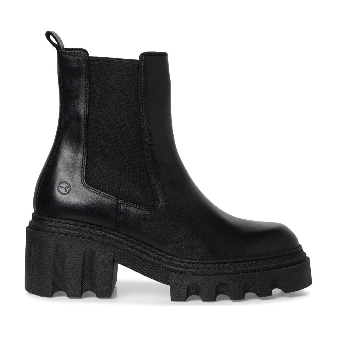 Tamaris womens black casual closed booties | Vilbury London