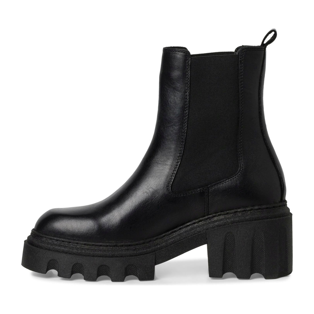 Tamaris womens black casual closed booties | Vilbury London